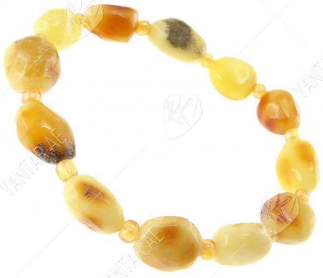 Yellow amber bracelet